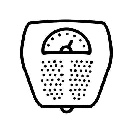 bath scales line vector doodle simple iconのイラスト素材