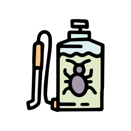 insecticide color vector doodle simple icon designのイラスト素材