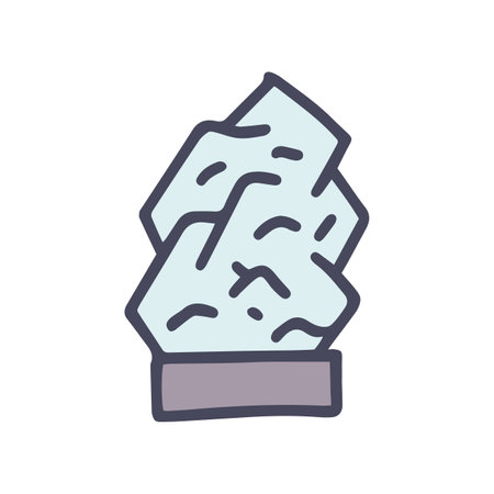 salt lamp color vector doodle simple iconのイラスト素材
