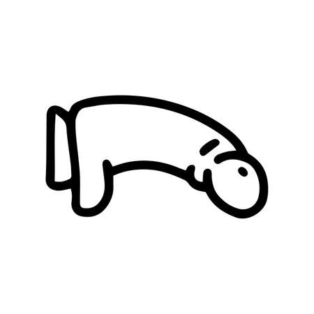 dildo on suction cup line vector doodle simple iconのイラスト素材