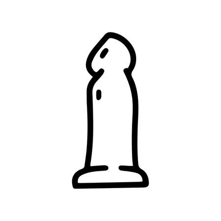 dildo line vector doodle simple icon designのイラスト素材