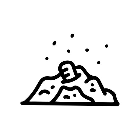 landfill line vector doodle simple icon designのイラスト素材