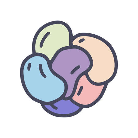 candy dragee color vector doodle simple iconのイラスト素材