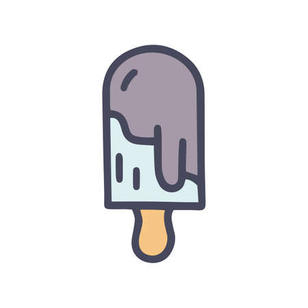 ice lolly color vector doodle simple iconのイラスト素材