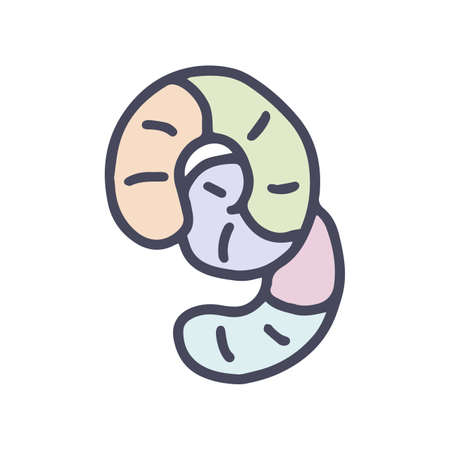 jelly worms color vector doodle simple iconのイラスト素材