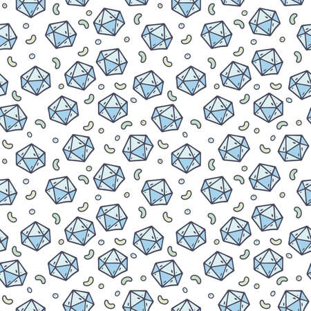 Virus color vector doodle simple seamless patternのイラスト素材