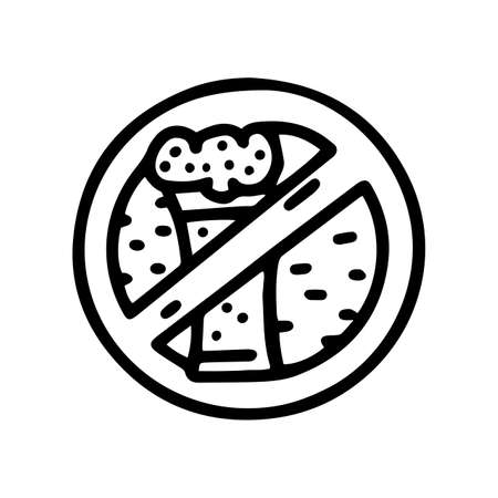 alcohol ban line vector doodle simple iconのイラスト素材