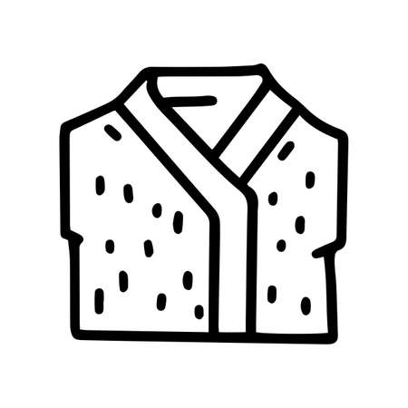 bathrobe line vector doodle simple icon designのイラスト素材