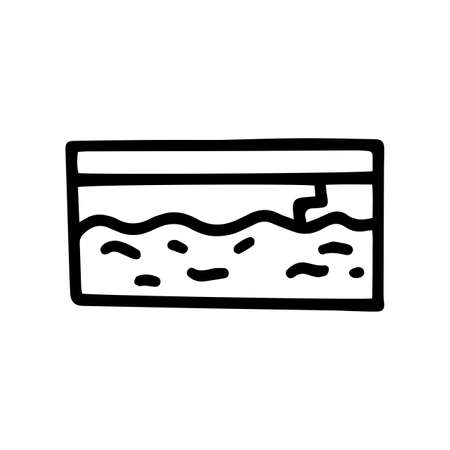 pool line vector doodle simple icon designのイラスト素材