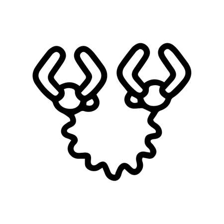 nipple clamps line vector doodle simple iconのイラスト素材