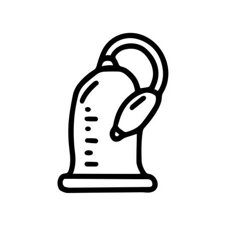 vacuum pump toy line vector doodle simple iconのイラスト素材