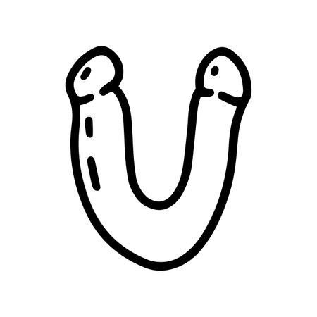 double dildo line vector doodle simple iconのイラスト素材