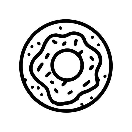 donut line vector doodle simple icon designのイラスト素材