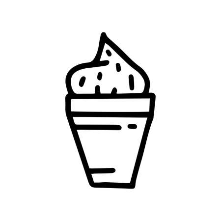 ice cream line vector doodle simple iconのイラスト素材