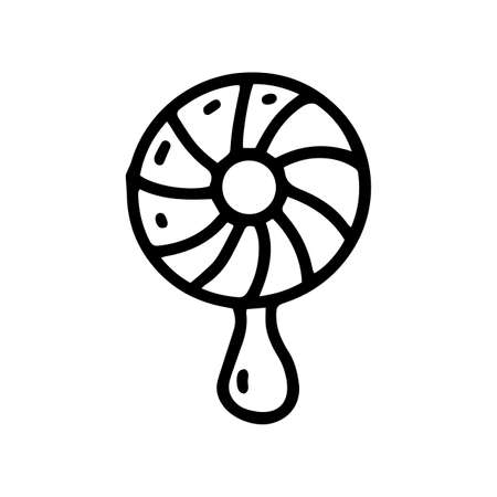lollipop line vector doodle simple icon designのイラスト素材