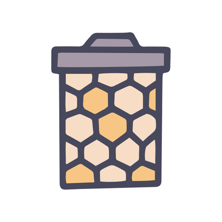 honeycombs frame color vector doodle simple iconのイラスト素材