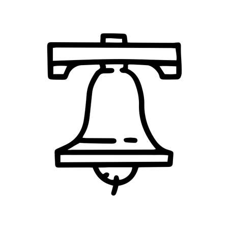 bell line vector doodle simple icon designのイラスト素材