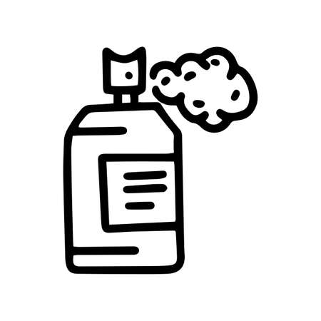 aerosols pollution line vector doodle simple iconのイラスト素材