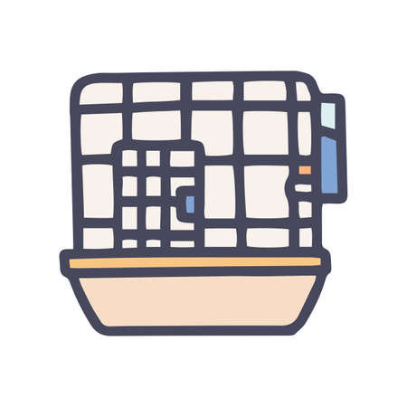rodent cage color vector doodle simple iconのイラスト素材