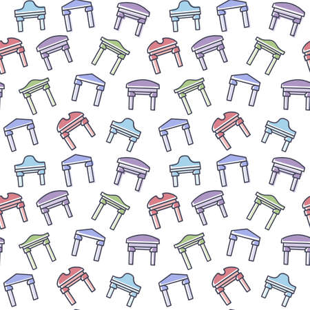 Arches color vector doodle simple seamless patternの写真素材