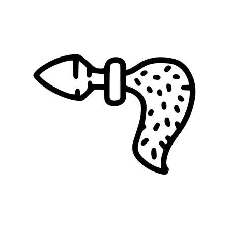 tail plug line vector doodle simple iconのイラスト素材