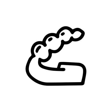 male prostate massager line vector doodle simple iconのイラスト素材