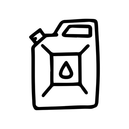 jerrycan line vector doodle simple icon designのイラスト素材