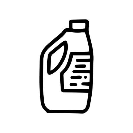 detergent bottle line vector doodle simple iconのイラスト素材