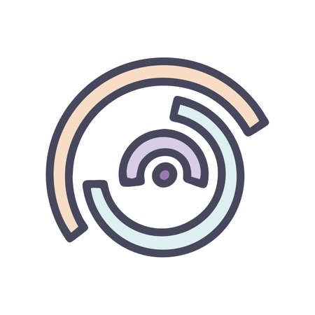 circular bar color vector doodle simple iconのイラスト素材