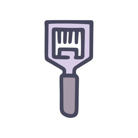 uncapping fork color vector doodle simple iconのイラスト素材