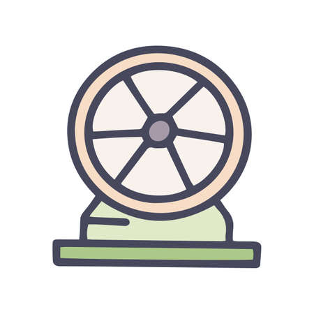 hamster wheel color vector doodle simple iconのイラスト素材