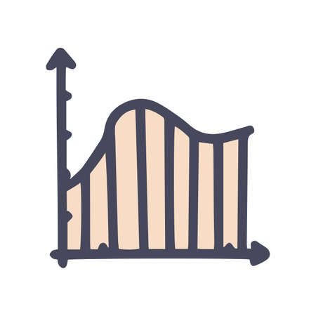 chart color vector doodle simple icon designのイラスト素材