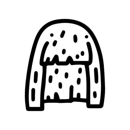 wig line vector doodle simple icon designのイラスト素材