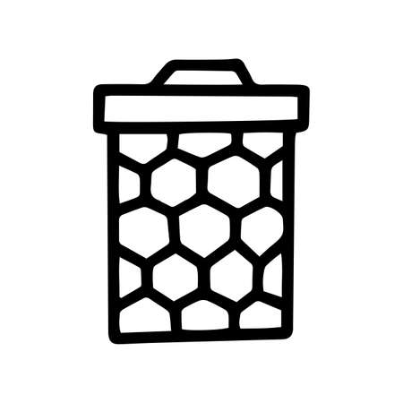 honeycomb frame line vector doodle simple iconのイラスト素材
