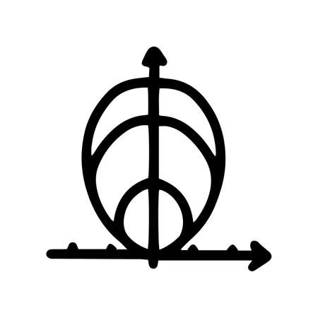 polar chart line vector doodle simple iconのイラスト素材