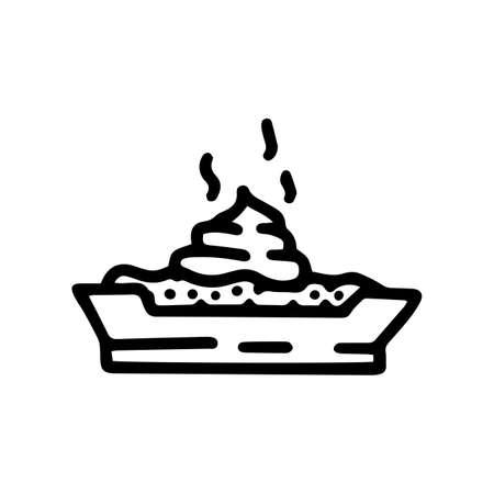pet toilet tray line vector doodle simple iconのイラスト素材