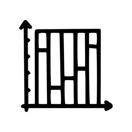 histogram line vector doodle simple icon designのイラスト素材