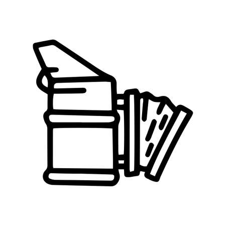 bee smoker line vector doodle simple iconのイラスト素材