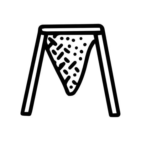 Outline honey filtration black line vector doodle icon for web design and presentation isolated on backgroundのイラスト素材