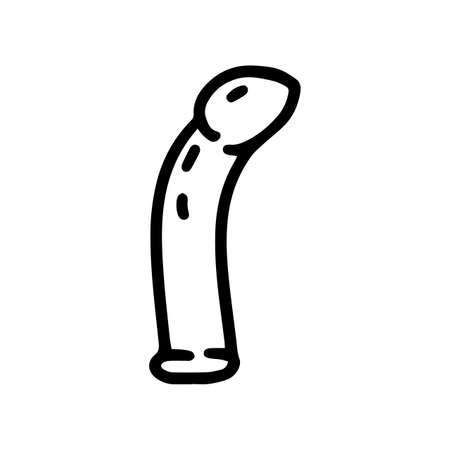 G-spot dildo line vector doodle simple iconのイラスト素材