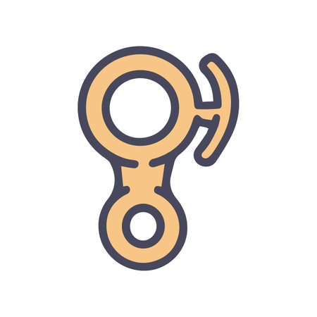 rock climbing descender color vector doodle simple iconのイラスト素材