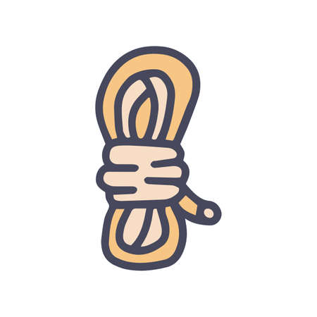 climbing rope color vector doodle simple iconのイラスト素材