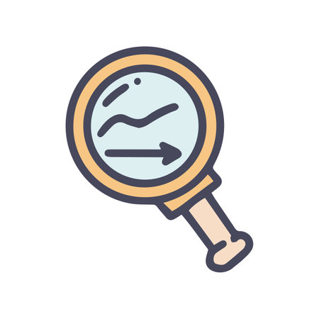 internet traffic research color vector doodle simple iconのイラスト素材