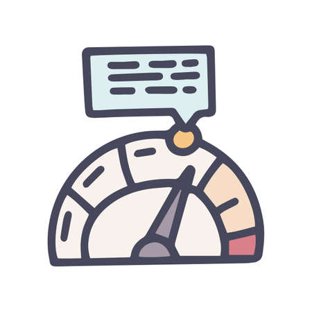 website load speed color vector doodle simple iconのイラスト素材