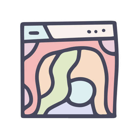 heating sitemap color vector doodle simple iconのイラスト素材