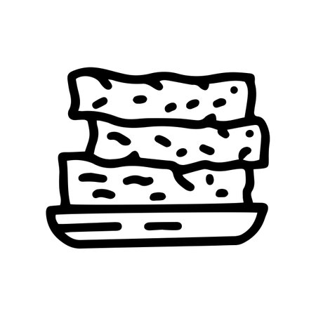 cutlets line vector doodle simple icon designのイラスト素材