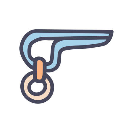 glue in anchor climbing color vector doodle simple iconのイラスト素材