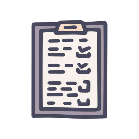 seo checklist color vector doodle simple iconのイラスト素材