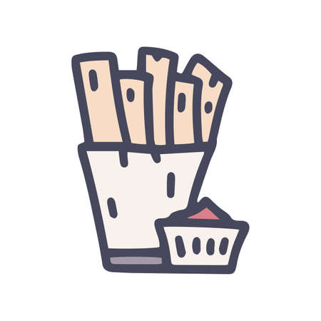 churros color vector doodle simple icon designのイラスト素材