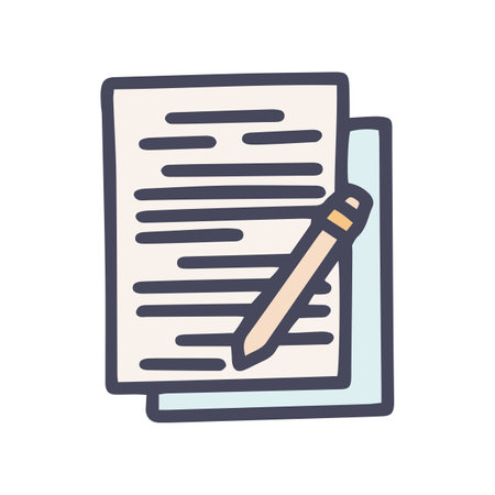 documents seo color vector doodle simple iconのイラスト素材
